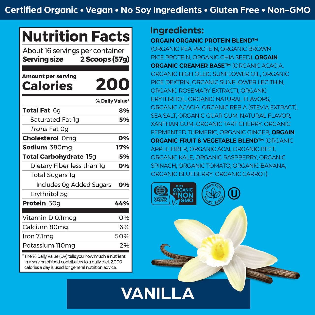 OG2 ORGAIN PRTN PWDR VAN ( 1 X 2.01 LB   )